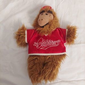 ALF 1988 Burger King 11" Orbiters Baseball Plush Hand Puppet Vintage Alien Toy